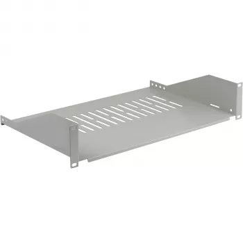 EFB ELEKTRONIK Étagère fixe 19 inch 2U, profondeur 300 mm, charge 22 kg, gris clair RAL 7035