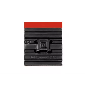 HellermannTyton FMB4APT-A-PA66HS-BK Base de fixation flexible autocollante pour colliers de câble, PA66HS, noir, 10 pièces