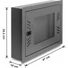 Armoire réseau murale Delock 12U, porte avant amovible 6U, noire