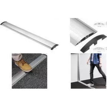 LogiLink passe-câble de sol, aluminium et ABS, 754 x 139 x 22 mm, recoupable, argent