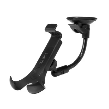 Support téléphone voiture à ventouse LogiLink AA0102 pour pare-brise et tableau de bord, rotation 360°, utilisation à une main, compatible smartphones 50-85 mm, noir