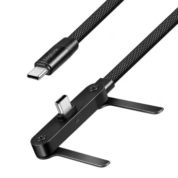 Câble LogiLink USB 2.0 Type-C C/M vers C/M 480 Mbps 240W plat noir 1,5 m
