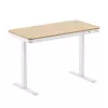 Bureau assis-debout LogiLink, moteur simple, 118x60cm, avec charge sans fil, blanc