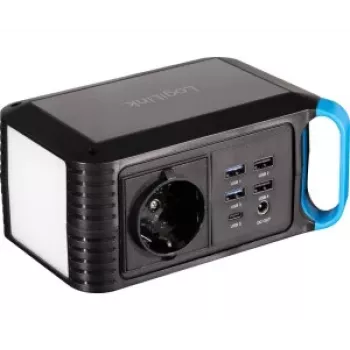 Station d'énergie portable LogiLink 80 W, 256 Wh LiFePO4 avec USB-C PD 60 W, AC sinusoïdal pur