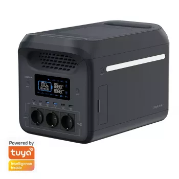 Station d'énergie portable LogiLink PPS1800, 1800 W, LiFePO4, compatible Tuya