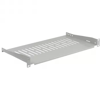 Étagère fixe EFB ELEKTRONIK 19 inch 1U, profondeur 250 mm, charge 10 kg, gris clair RAL 7035
