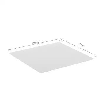 Tapis de protection de sol LogiLink EO0086, 117 x 120 cm, ultra-doux, transparent, antidérapant, pour sols durs