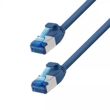 Câble patch slim Cat.6A S/FTP LSZH LogiLink, bleu, 5 m, SlimLine