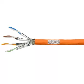 Câble d'installation Cat.7 600 MHz LogiLink 23 AWG CCA, S/FTP 30 m, orange