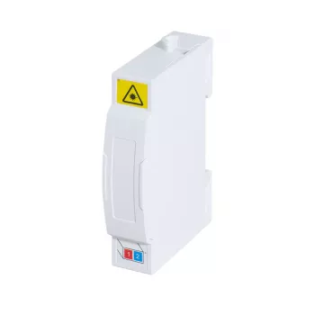 Boîtier de raccordement FTTH LogiLink pour montage sur rail DIN, 2 ports, blanc