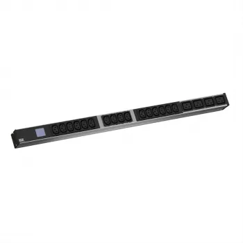 PDU aluminium 1U 19 pouces Bachmann BN0500 Local Metered, 6x C13 + 2x C19, CEE 16A, protection contre les surtensions, 3m