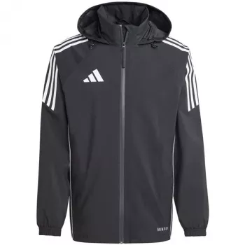 Veste de pluie de football Tiro 24 Rain pour homme adidas Noir/Blanc XL