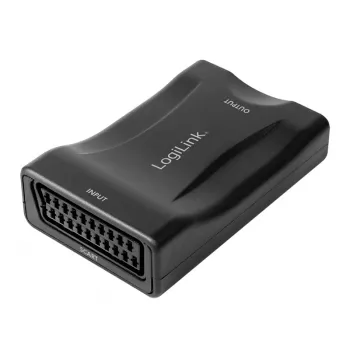 LogiLink CV0160 SCART to HDMI Converter Adapter, 1080p, Black
