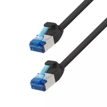 LogiLink Câble de raccordement Cat.6A Slim S/FTP LSZH, noir, 15 m, SlimLine