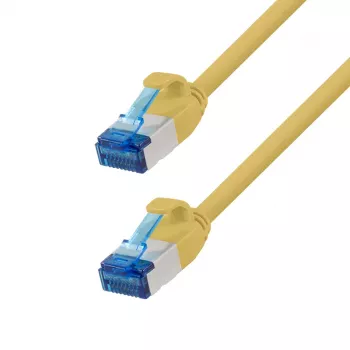 LogiLink Câble de raccordement SlimLine Cat.6A S/FTP LSZH, jaune, 3 m