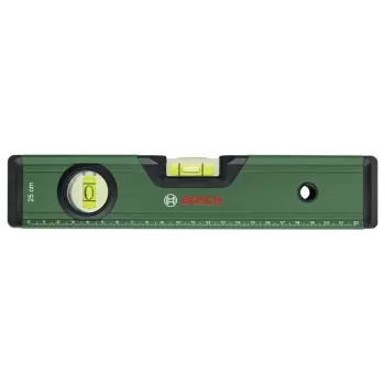BOSCH DIY Niveau à bulle 25 cm vert avec rainure en V et base fraisée plane