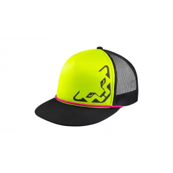 Casquette trucker Dynafit Fluo Yellow unisexe trail running mesh snapback