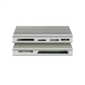 Lecteur de cartes LogiLink USB 3.2 Gen1 5-en-1, boîtier métallique, argent