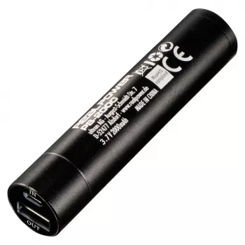 Batterie externe RealPower PB2000 mAh aluminium, noire
