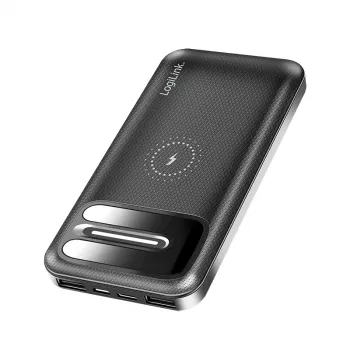 Batterie externe mobile LogiLink PA0305 8000 mAh avec chargement sans fil, noire