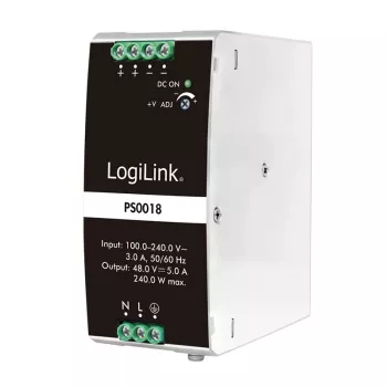 Alimentation rail DIN professionnelle LogiLink 240 W 48 V PS0018