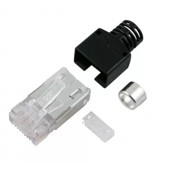 Connecteur de terrain RJ45 mâle EFB Elektronik Stewart SS37, blindé, sans outil, Cat.6A/7/7A/8, zamak, contacts dorés