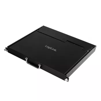 Console KVM LogiLink 8 ports avec écran LCD 17 pouces, VGA, profondeur ultra-faible, rack 1U