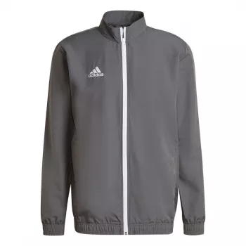 Veste de présentation Entrada 22 adidas homme, grise, zip intégral, polyester recyclé, entraînement football
