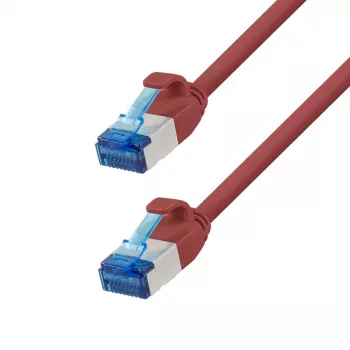 Câble patch LogiLink Cat.6A Slim S/FTP LSZH, rouge, 10 m