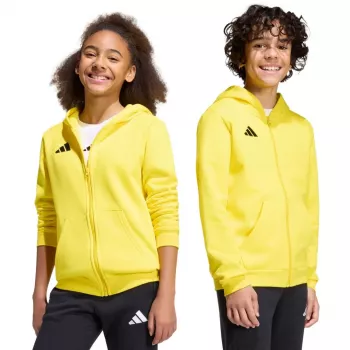 Sweat à capuche zippé adidas Entrada 26 enfant jaune KH1777 152 cm