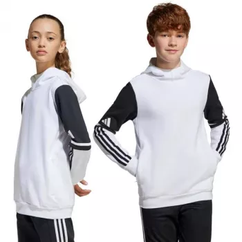 Sweat à capuche adidas Squadra 25 enfant blanc JD4807 140 cm