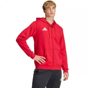 Sweat à capuche zippé adidas Entrada 26 homme rouge taille S
