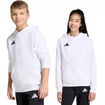 Sweat à capuche adidas Entrada 26 enfant blanc JZ6561 164 cm