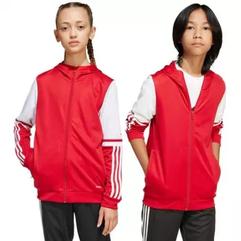 Sweat à capuche adidas Squadra 25 enfant rouge/blanc 116 cm
