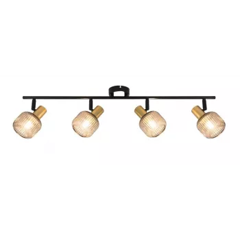 Spot Light Shadow 4XE14 noir/or - spot de plafond/mural orientable 4 lumières