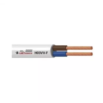 Câble H03VV-F 3x0,75 blanc 50 m