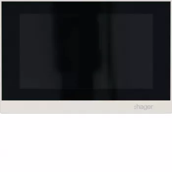 Station intérieure vidéo IP Hager RTQ600X écran tactile 7 pouces mains libres 2 fils blanche