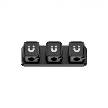 Organisateur de câbles magnétique pour bureau UNITEK SnapHold (ensemble de 3+1), noir