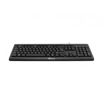 MediaRange MROS109-GR clavier USB filaire, disposition QWERTY grecque, noir, 105 touches, membrane, câble 1,5 m