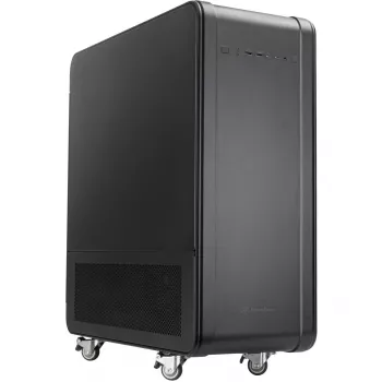 SilverStone Technology ALTA G1M Boîtier tour Micro-ATX - noir, verre trempé, rotation carte mère 90°, ventilateur Air Penetrator 180mm