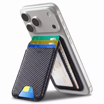 Support-portefeuille magnétique RFID ESR Classic avec MagSafe, Carbon Fiber noir