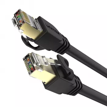 Câble réseau UNITEK Cat.7 S/FTP 2,0 m, 10 Gbit/s, 600 MHz, connecteurs RJ45 plaqués or, noir