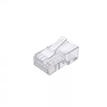 Lot de 100 connecteurs modulaires RJ45 Cat.6 pass-through UNITEK (UTP, 23-26AWG, contacts plaqués or)