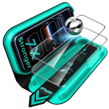 Protection d'écran en verre trempé ESR UltraFit Armorite lot de 2 pour iPhone 17 Pro / 18 Pro – noire