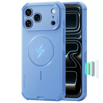 ESR Cyber Tough coque MagSafe pour iPhone 17 Pro Max / 18 Pro Max - bleu clair