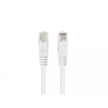 Lanberg PCU5-20CC-0100-W Lot de 10 câbles de raccordement Cat.5e UTP, 1m, blanc, Fluke Passed