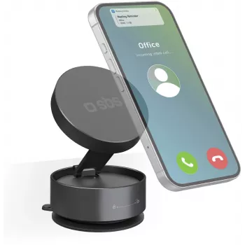 Support de bureau magnétique à ventouse SBS TESUPSUCTIONMAG pour smartphones, noir