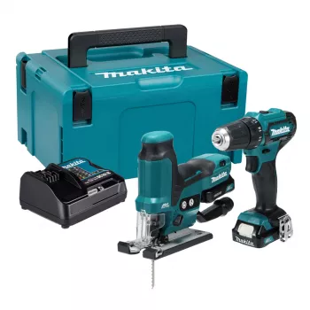 Kit combiné sans fil Makita CLX252SAJ 12V max CXT avec perceuse-visseuse DF333D, visseuse à chocs TD110D, 2 batteries 2,0Ah, chargeur et coffret Makpac