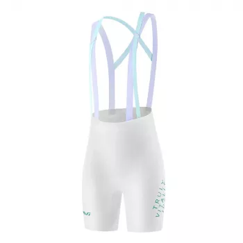 ROCKBROS Women's Cycling Bib Shorts YDDK017-1 TVI with 3D Gel Pad, White, Size L
