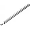 Stylet Baseus Golden Cudgel pour écrans tactiles capacitifs, double pointe avec disque transparent et fibre conductrice, argent